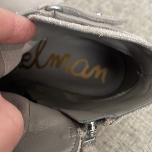 Sam Edleman Merton Taupe Suede Ankle Booties Boots Size 38 8M - Picture 6 of 11